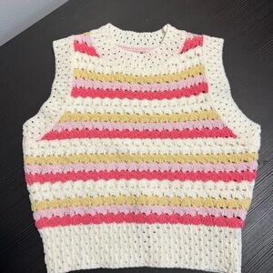 SHEIN Multicolor Crochet Tank Top